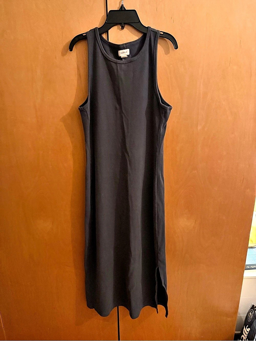 UpWest Cozy Rib Midi Tank Dress gray Size Medium